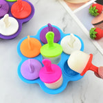 DIY Mini Silicone Popsicle Ice Cream Ice Lolly Mold With Colorful Plastic Sticks