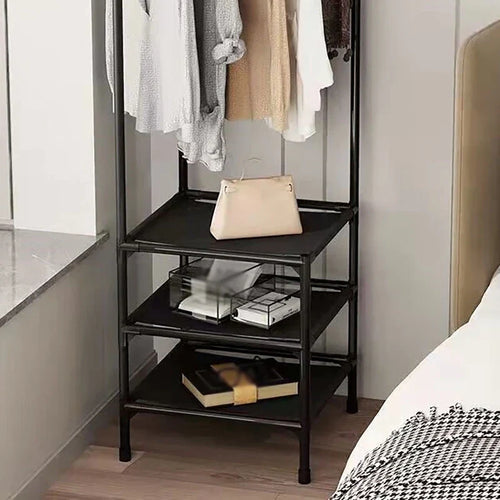 Multifunctional Space Efficient Wardrobe Corner Storage Rack Shelves Shoe Storage Clothes Hanging Organizer