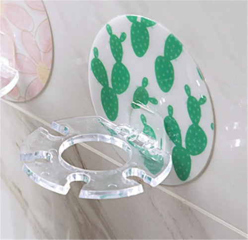 Wall Mounted Round Shape Toothbrush And Paste Holder