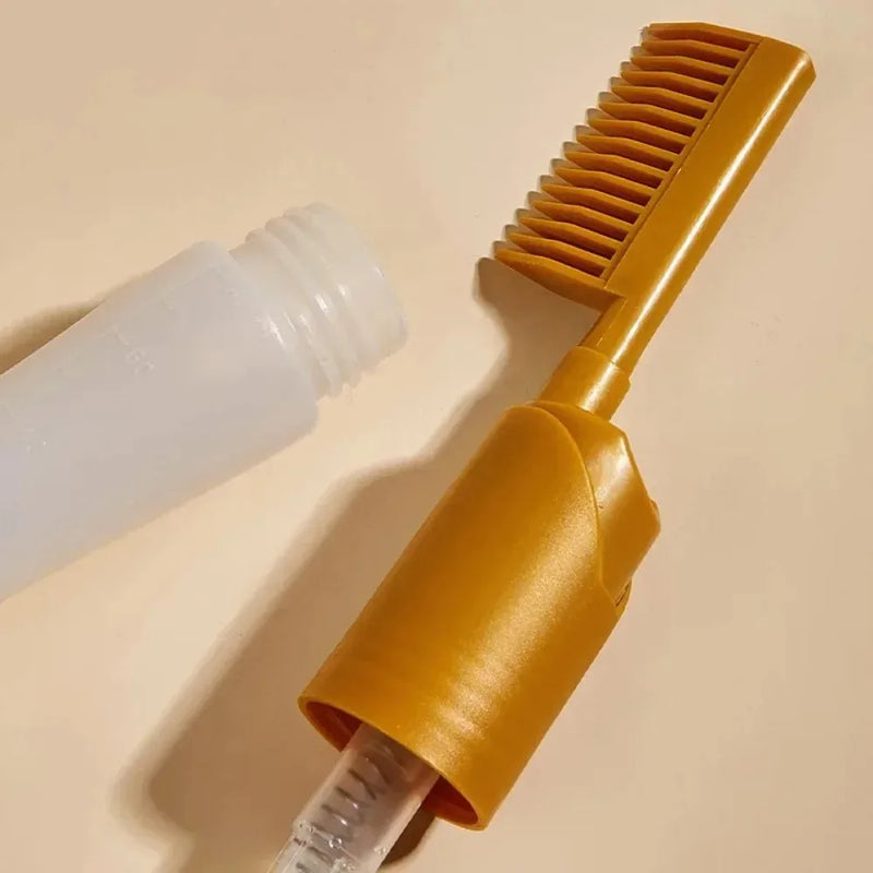 Hair Oil Applicator Bottle With Comb Brush