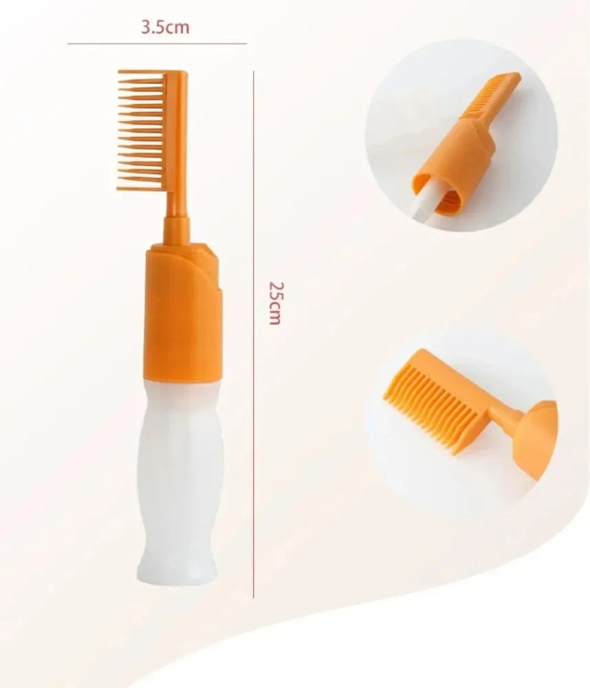 Hair Oil Applicator Bottle With Comb Brush