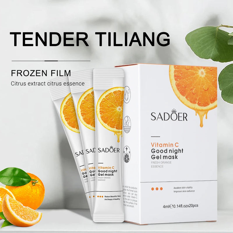 SADOER Vitamin C Good Night Gel Mask Pack of 20 Pcs