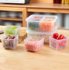 Food Fruit Storage Box Draining Basket 4 Grid Compartments