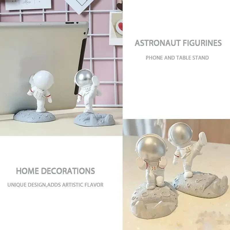 Astronaut Plastic Spacesuit Figurine Mobile Phone Holder Desktop Decoration Mobile Stand Abs Lazy Bracket