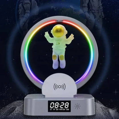Multifunctional Astronaut Lamp Wireless Charger With Speaker And Digital Clock