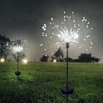 Solar Firework Light Waterproof Outdoor 8 Lighting Modes Fairy String Solar Lights Garden Decoration 200LED Warm Light