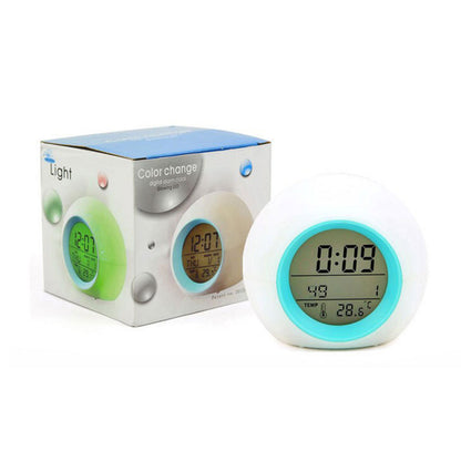 Cute Digital Alarm Clock Night Glowing