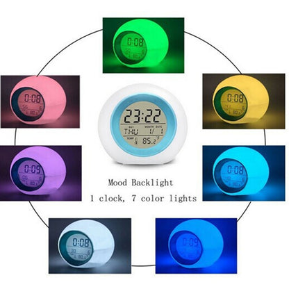Cute Digital Alarm Clock Night Glowing