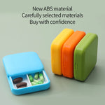 Portable Mini Pill Case Push-Pull Pill Box Two Compartments