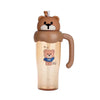 Cartoon Animals Panda Bear Rabbit Tumbler With Handle Kids Water Bottle With Straw Tritan Bpa Free Large Capacity 750ml