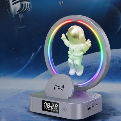 Multifunctional Astronaut Lamp Wireless Charger With Speaker And Digital Clock