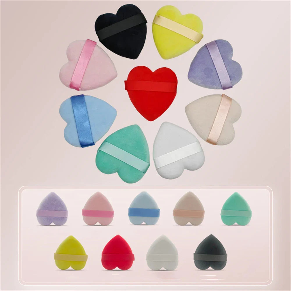 Heart Shape Puff Powder Puff Soft Velvet Air Cushion Sponge