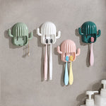 Cute Cactus Wall Mounted Toothbrush Holder