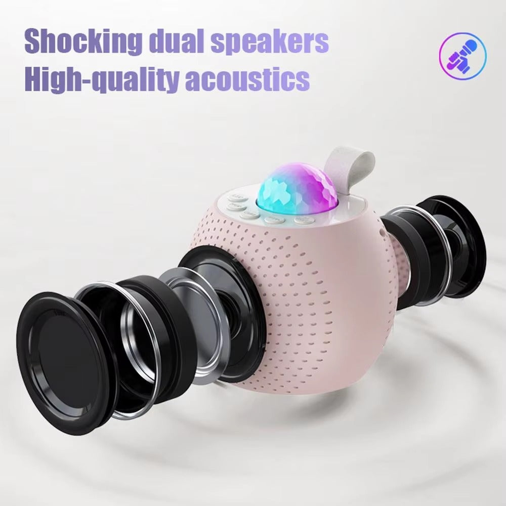 Karaoke Machine For Kids Karaoke Speaker With 2 Cordless Microphones Voice Changing Light Design Karaoke