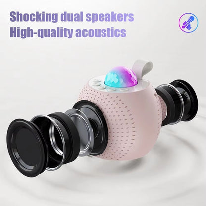 Karaoke Machine For Kids Karaoke Speaker With 2 Cordless Microphones Voice Changing Light Design Karaoke
