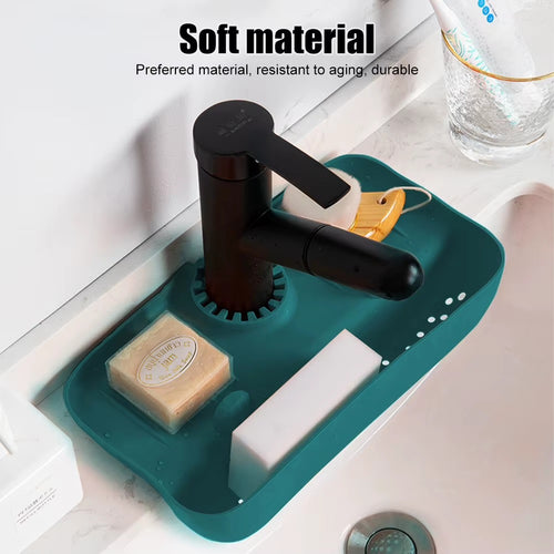 Silicone Sink Faucet Drain Holder Storage Rack