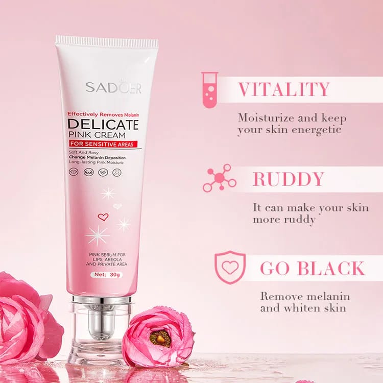 SADOER Effectively Remove Melanin Delicate Pink Cream For Sensitive Areas Private Parts Whitening Cream Fast Action Whitening Cream