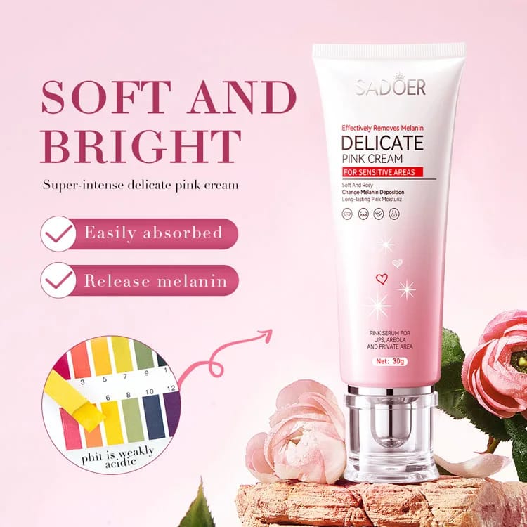 SADOER Effectively Remove Melanin Delicate Pink Cream For Sensitive Areas Private Parts Whitening Cream Fast Action Whitening Cream