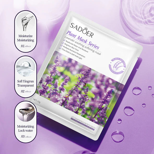 SADOER Lavender Soothing Softening Face Sheet Mask