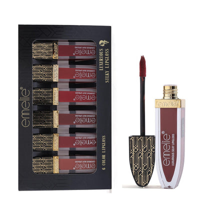 Emelie Lux Silk Shine Lipgloss Pack of 6