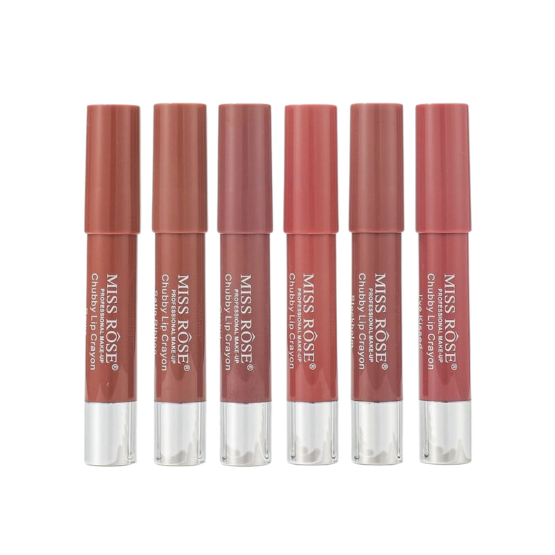 Miss Rose Matte Lip Color Crayon Set (6 Shades)