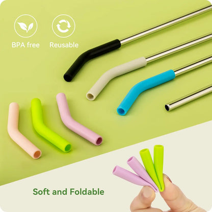 Silicone Straw Cover Reusable For Stanley Tumbler Glass