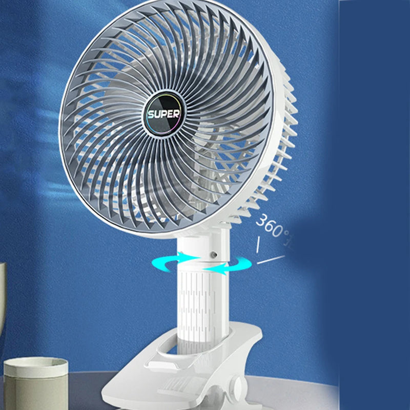 Portable Mini USB Rechargeable Turbo Fan 3 Speed Adjustable