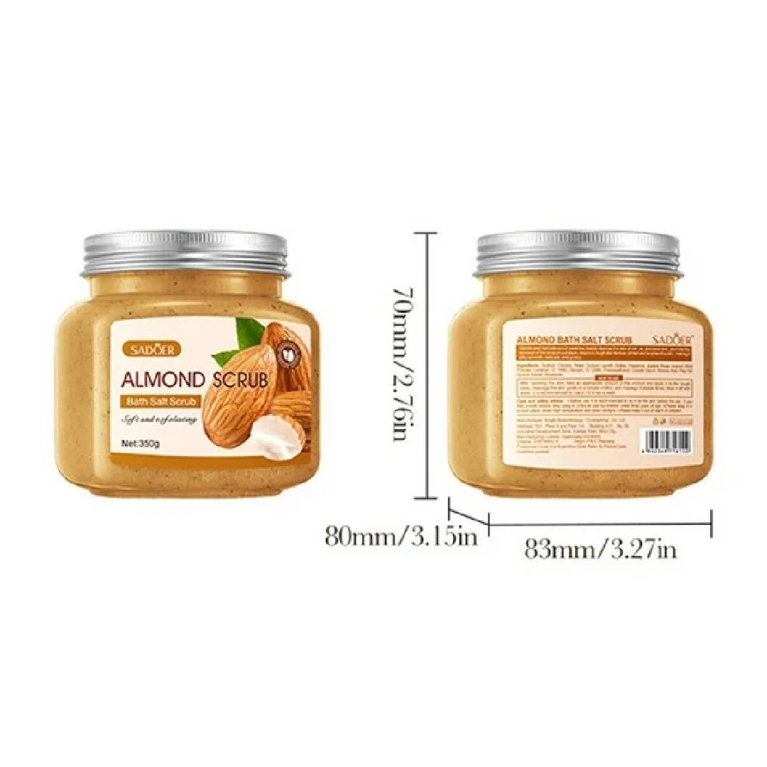 Sadoer Almond Scrub Soft And Exfoliating Bath Salt Scrub 350g