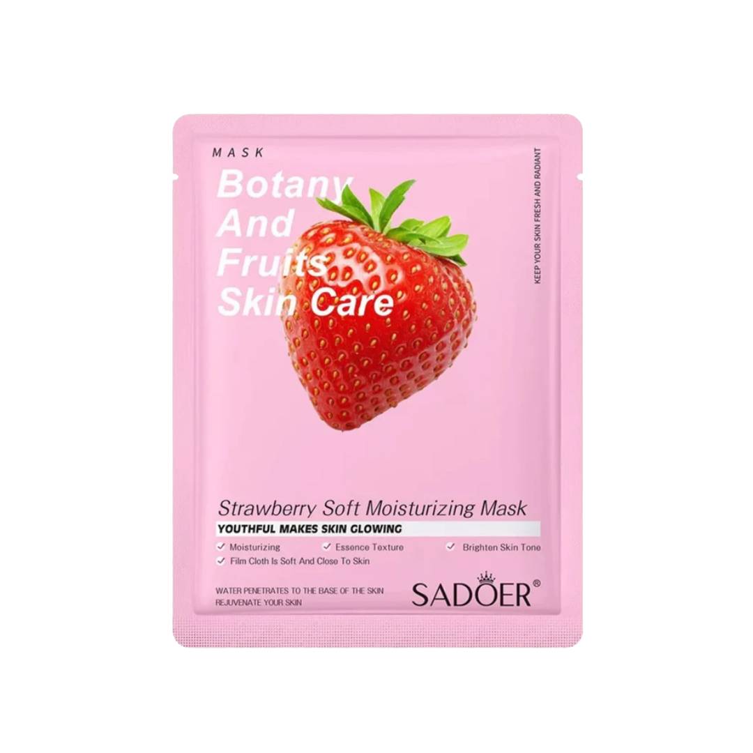 Sadoer Botany And Fruits Strawberry Moisturizing Face Sheet Mask