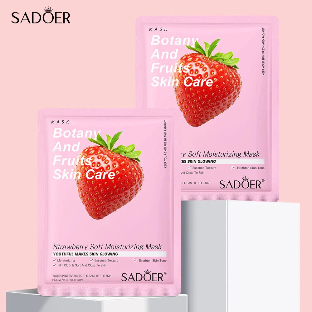 Sadoer Botany And Fruits Strawberry Moisturizing Face Sheet Mask