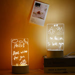 LED Night Light Note Board With Pen