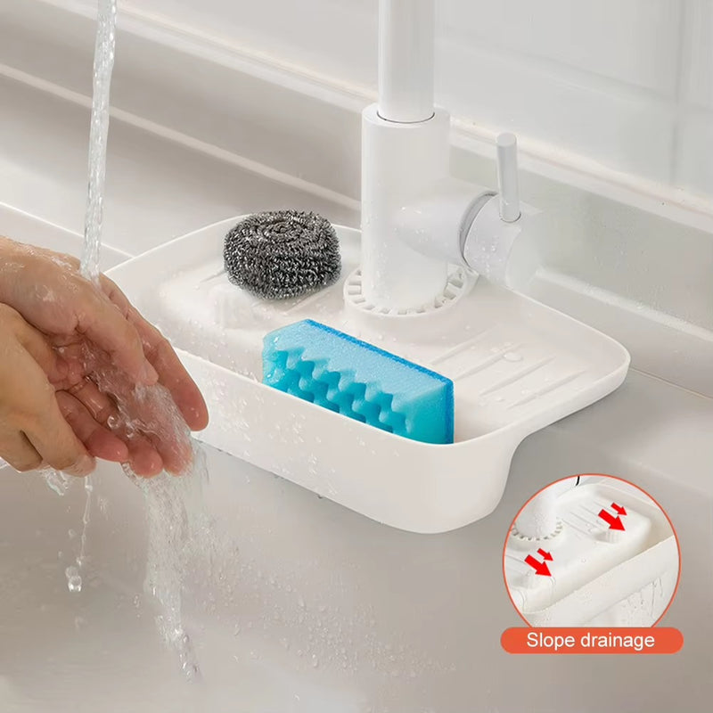 Silicone Sink Faucet Drain Holder Storage Rack