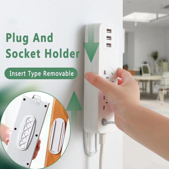 Self-Adhesive Power Strip Holder Wall Mounted Sticker