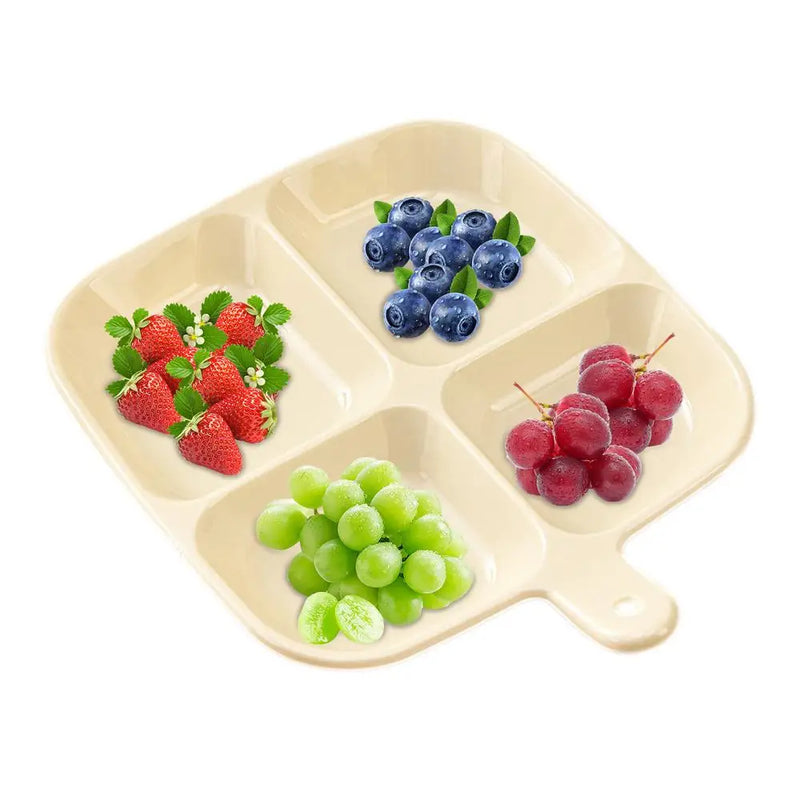 Multifunctional 4 Portion Divided Plate Serving Tray