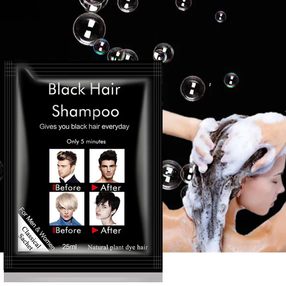 Disaar Black Hair Dye Shampoo Sachet Pack of 10pcs