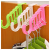 Multifunction Foldable Clothes Hanger Drying Rack 5 Hole Suit Plastic Organizer