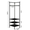 Multifunctional Space Efficient Wardrobe Corner Storage Rack Shelves Shoe Storage Clothes Hanging Organizer