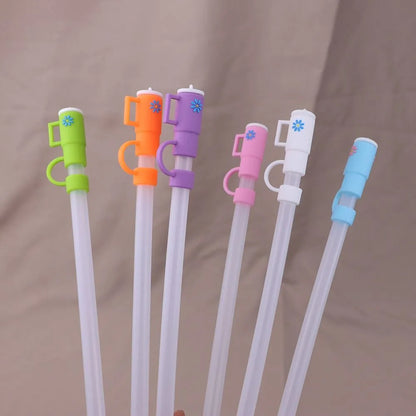 Silicone Straw Cover Caps Compatible For Stanley Cup Reusable Straw Tip Covers Drinking Straws For Tumbler