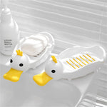 Cute Crown Duck Shape Soap Dish Quick Drain Soap Holder