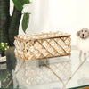 Fashion Crystal Tissue Box Rhinestones Gold Rectangle For Car Bedroom Kitchen