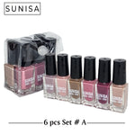 SUNISA Peel Off Nail Polish Pack Of 6