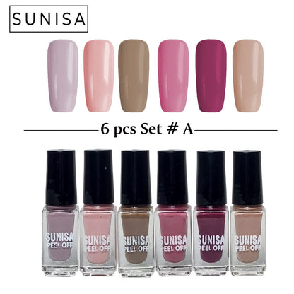 SUNISA Peel Off Nail Polish Pack Of 6