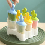 Ice Cream Popsicle Mold DIY Homemade Popsicle Box with Plastic Sticks