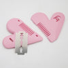 Children Heart Shaped Mini Hair Comb Layer Shaper Cutting Plastic Comb Razor Blades