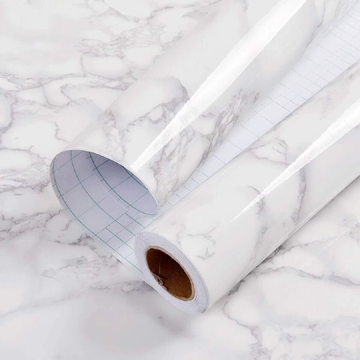 White Marble Design Self Adhesive Kitchen Marble Wallpaper Wall Sticker