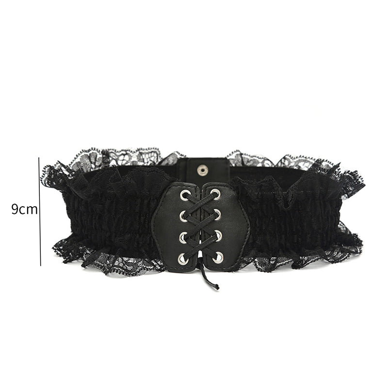 Adjustable Lace Up Wide Waist Corset Belt