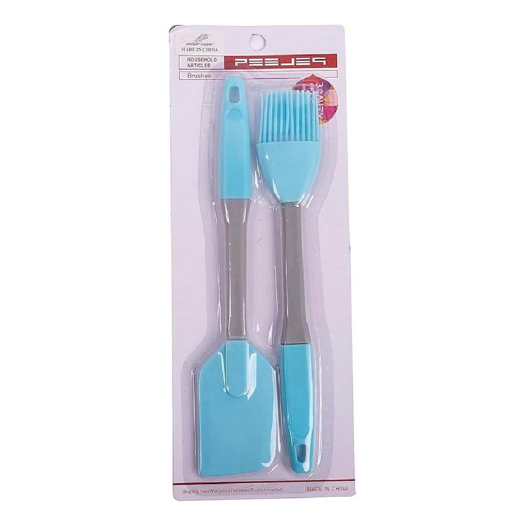Silicon Spatula And Brush For Kitchen Set Of 2 Pieces