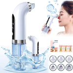 HydraFacial Pore Vacuum Blackhead Remover 2in1 Deep Cleansing and Hydrating Pimple Extractor Tool With 6 Suction Heads 3 Gears Adjustable