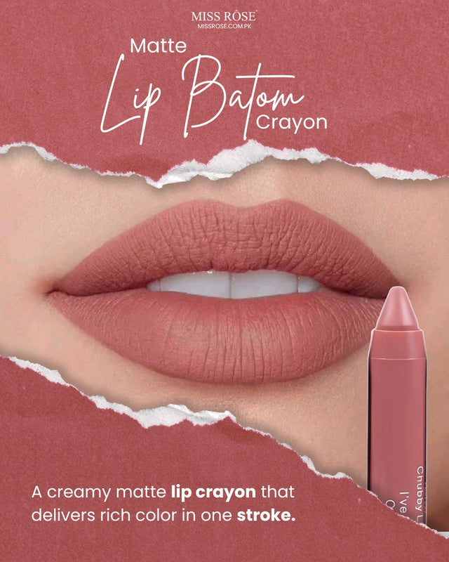 Miss Rose Matte Lip Color Crayon Set (6 Shades)