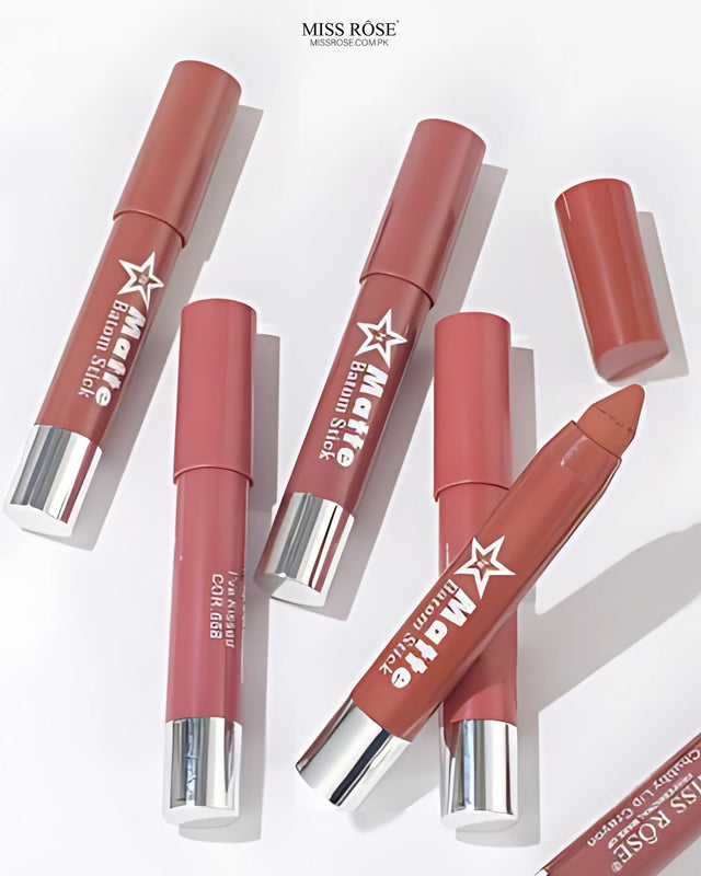 Miss Rose Matte Lip Color Crayon Set (6 Shades)